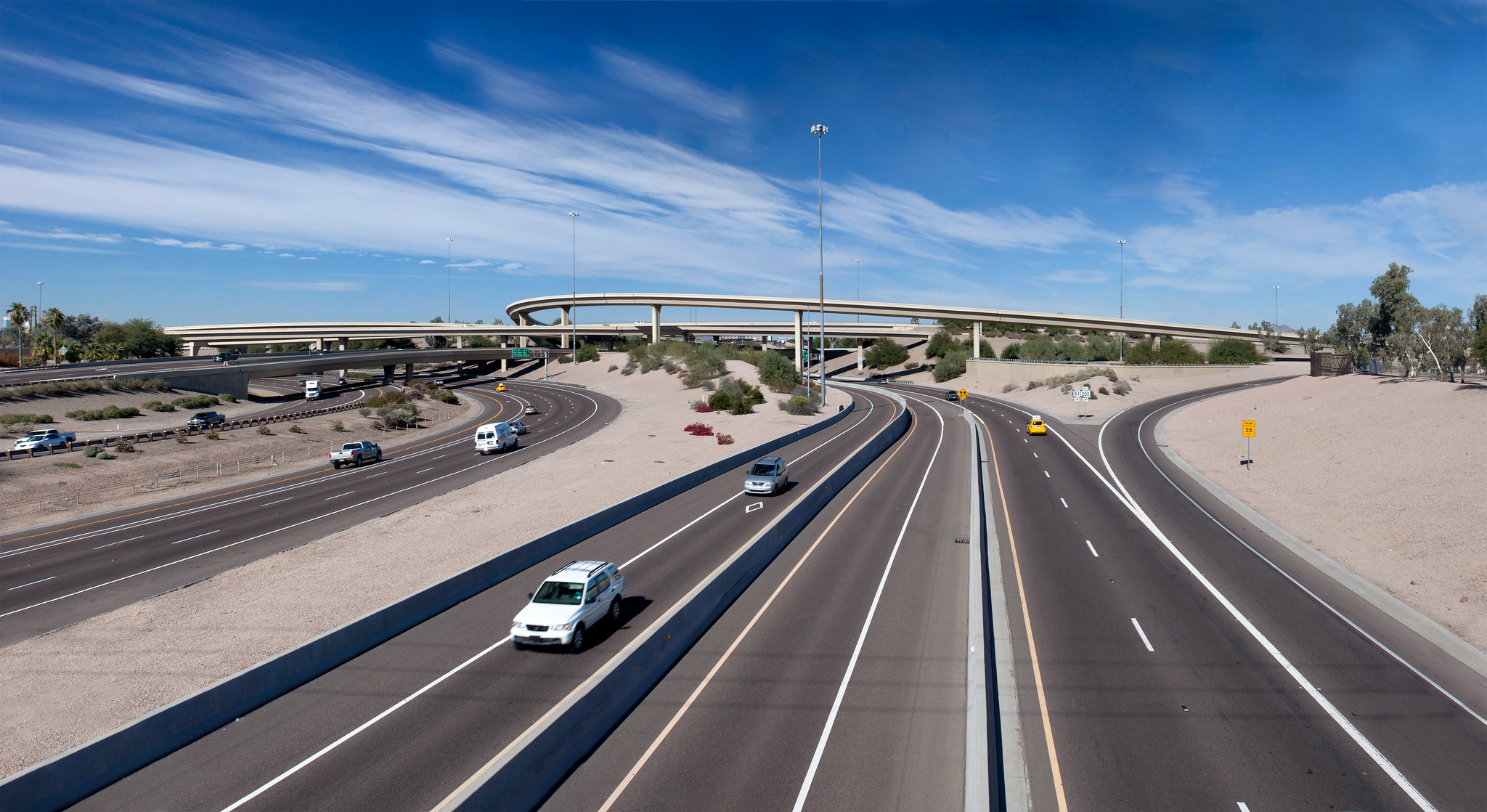 An expressway interchange